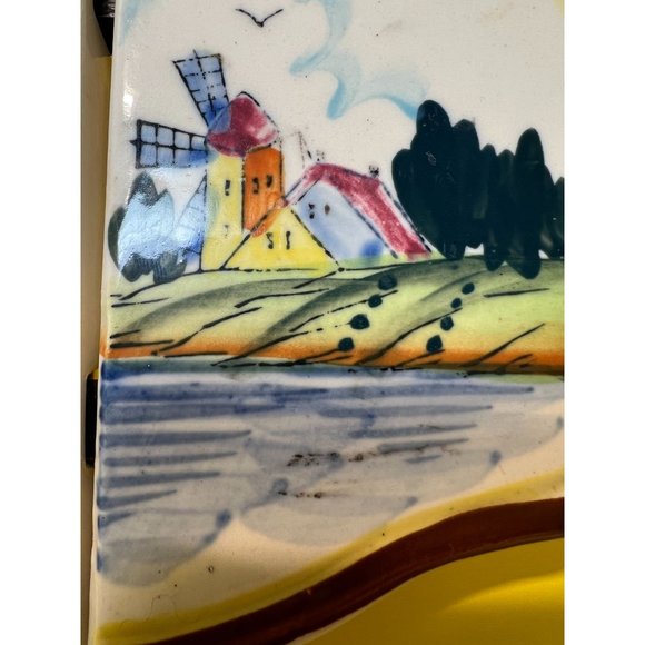 Fred Roberts Studios Expandable Trivet Ceramic Hand Painted Vintage Japan 70's - Picture 6 of 7